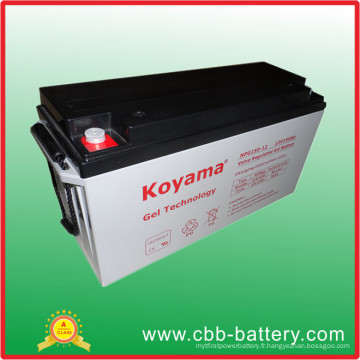 Batterie solaire rechargeable de la batterie 150ah de 12 ans de conception de vie